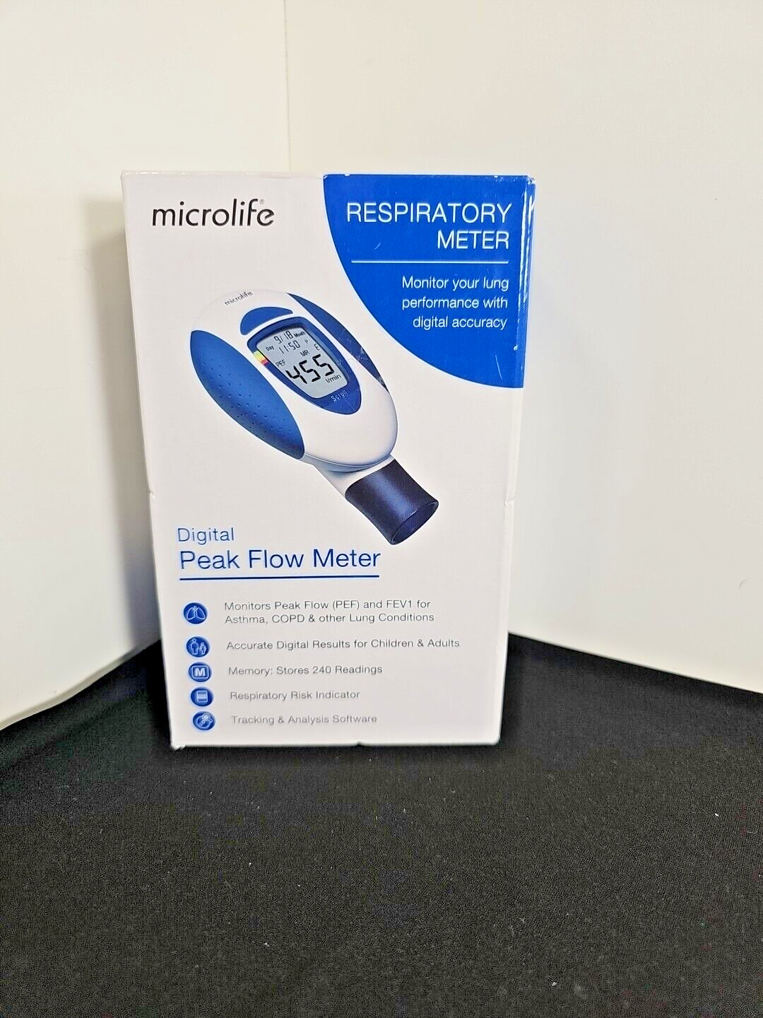 Microlife Respiratory Meter PF101 Digital Peak Flow Meter Asthma COPD Sealed Box
