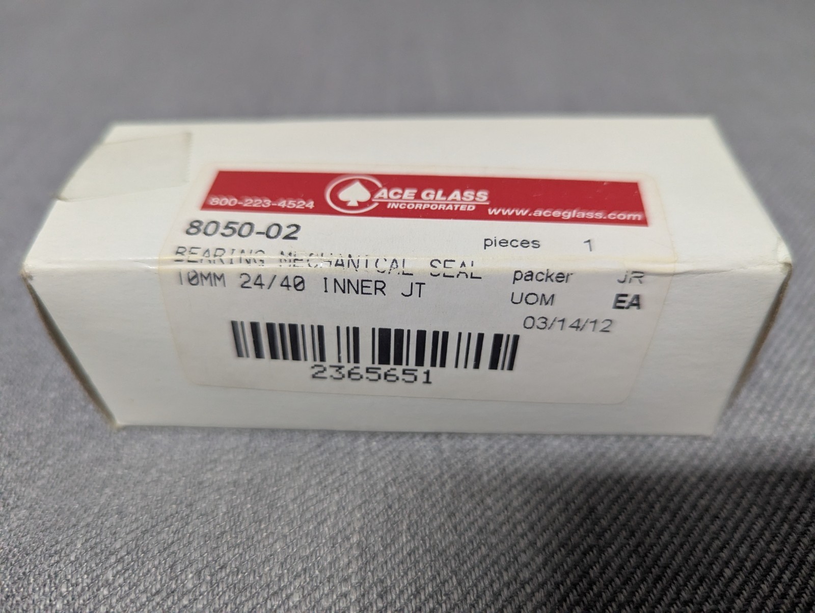 NEW Ace Glass 8050-02 Bearing Mechanical Seal for 10mm shaft 24/40 inner joint