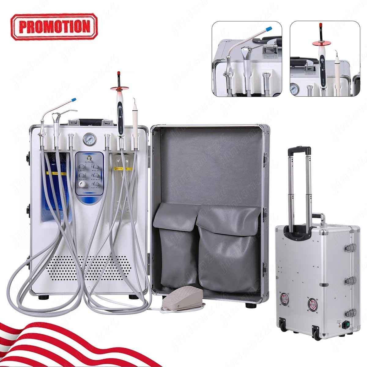 Portable Mobile Dental Delivery Unit System Air Compressor Strong suction FDA&CE