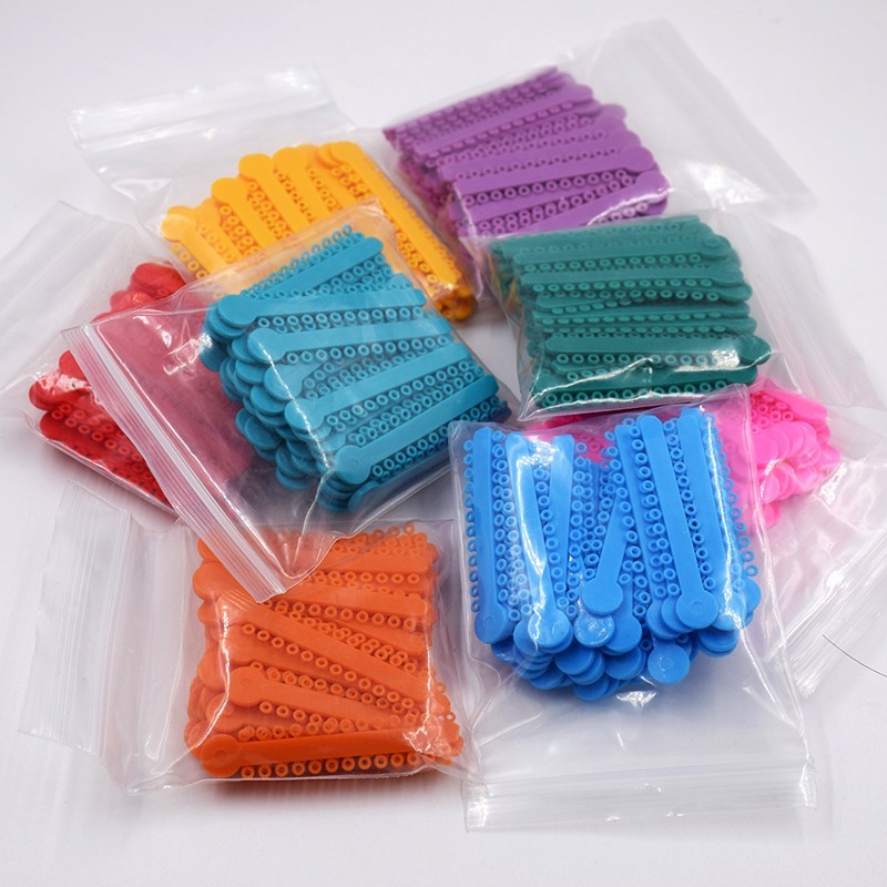 45 Color Dental Elastic Ligature Ties Rubber Power Bands for Orthodontic Braces