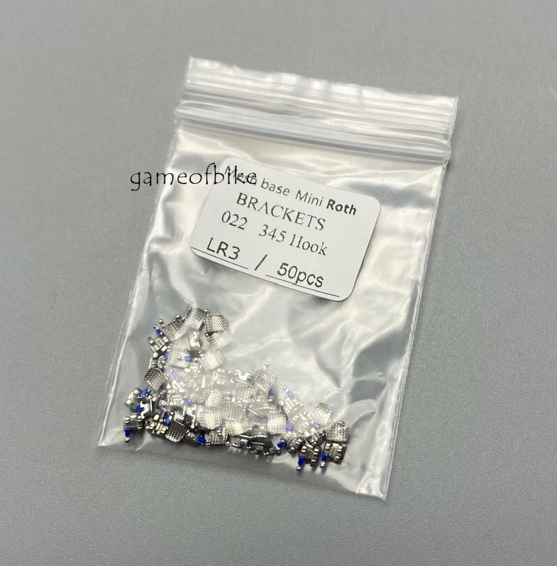 Dental Orthodontic Brackets Braces Mini Roth 022 Slot Hooks 345 Metal 50pcs/pack