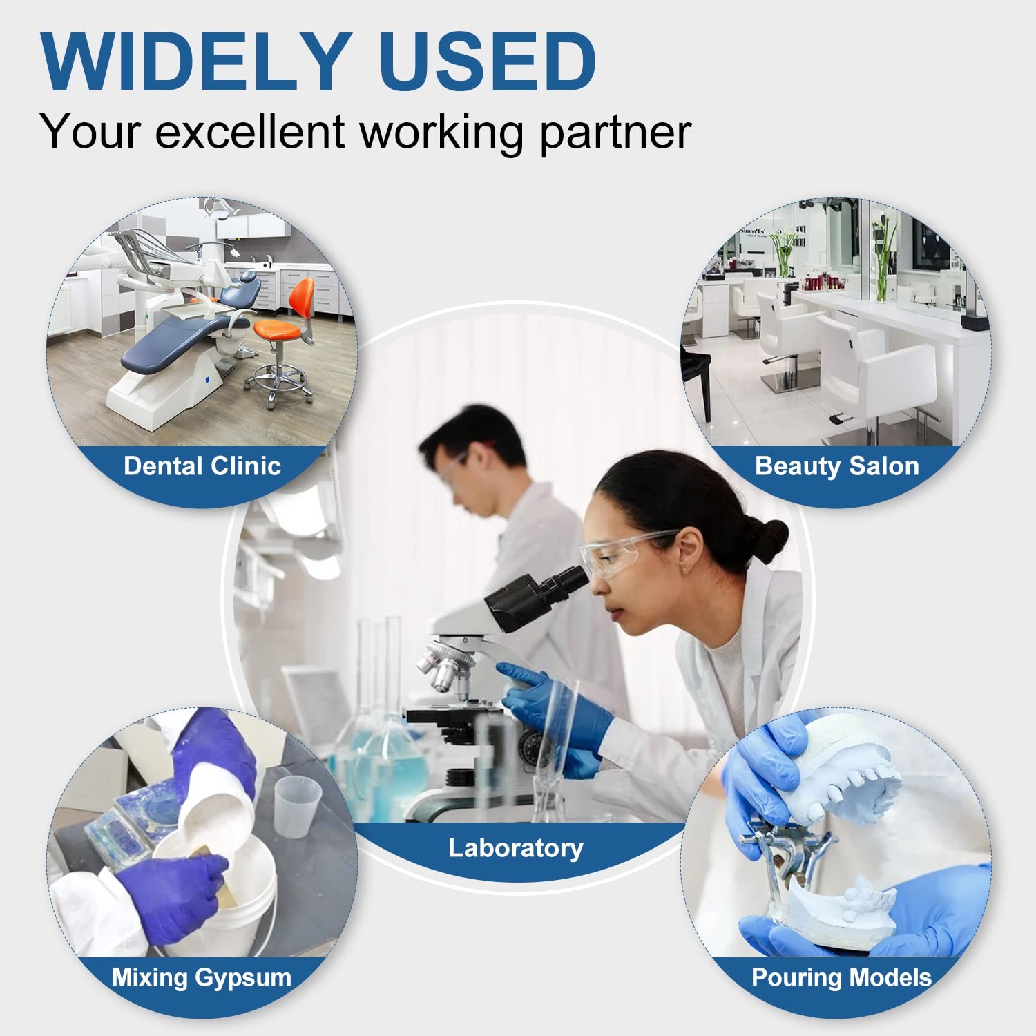 Dental Lab Vibrator 4″ Round Oscillator Gypsum Mixing Machine Plaster Vibrator