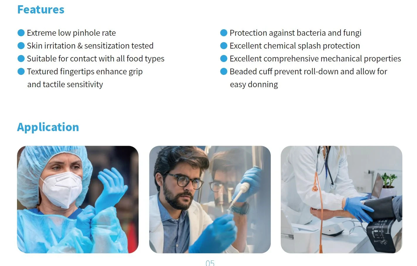 KingFa Powder Free Nitrile Exam Gloves ASTM D6319-19 100PCS 200pc, 500pc, 1000pc