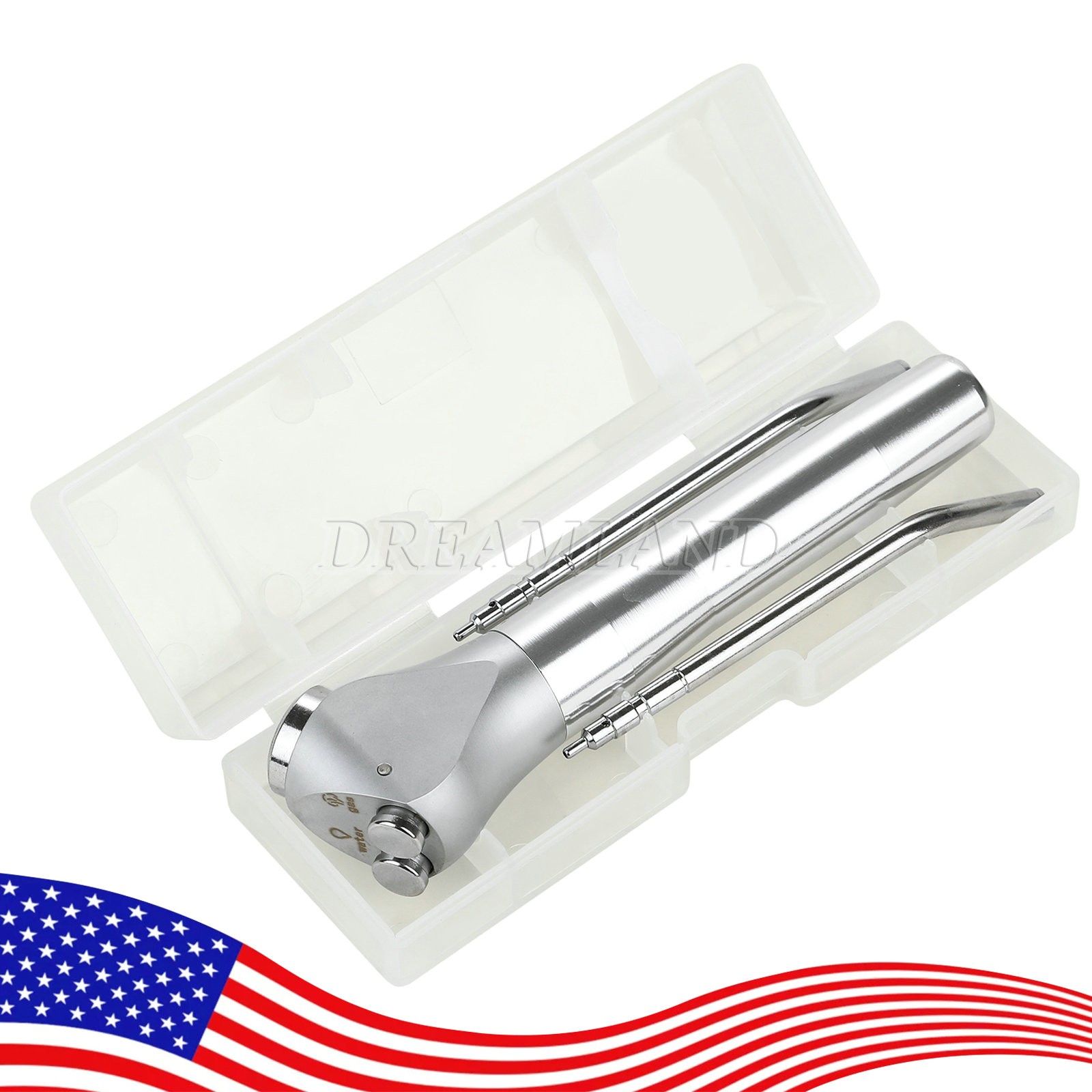 Dental Air Water Spray Triple Syringe 3 Three Way Handpiece W/ 2 Nozzles Tips de