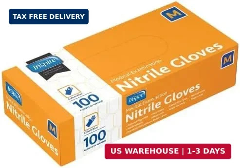 Inspire Cobalt Blue Nitrile Disposable Gloves | 4.5 Nitrile Safety Medical Exam