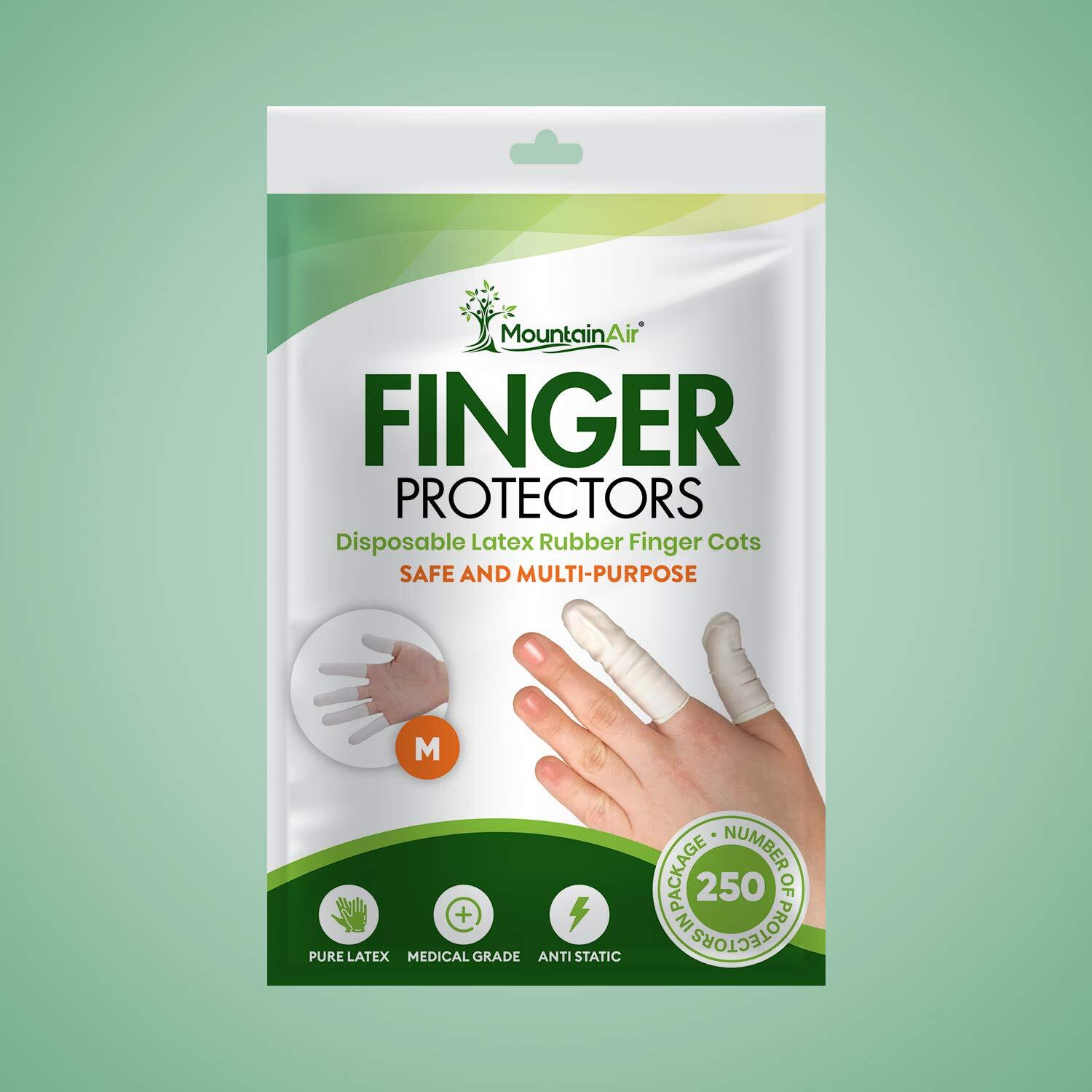 Disposable Latex Finger Cots Multi Pcs, Anti-static Rubber Fingertips Protective