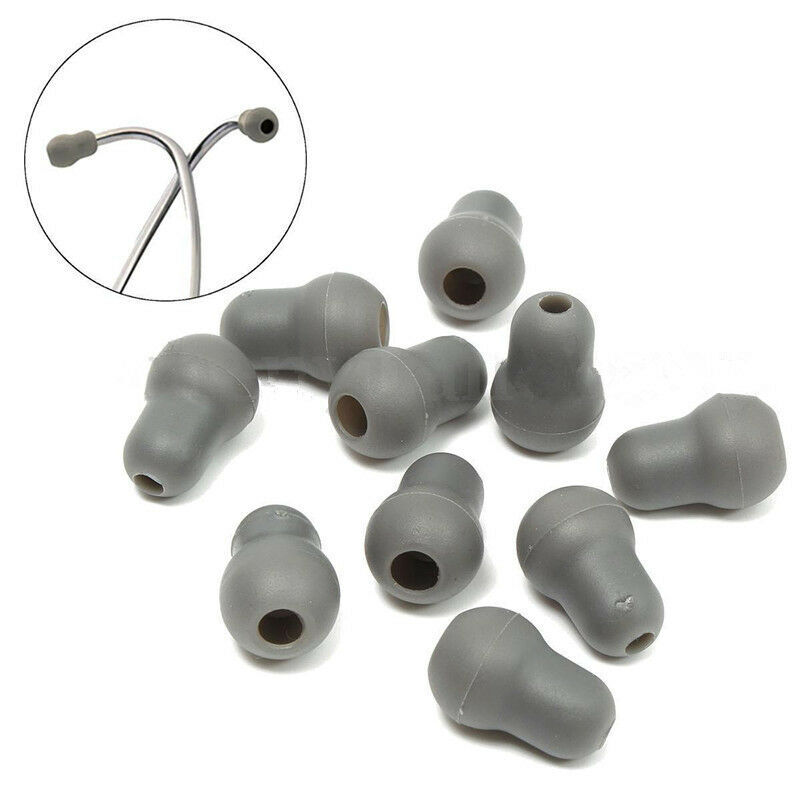 10Pcs Silicone Black Soft Eartips Earplug Earpieces For Littmann Stethoscope A