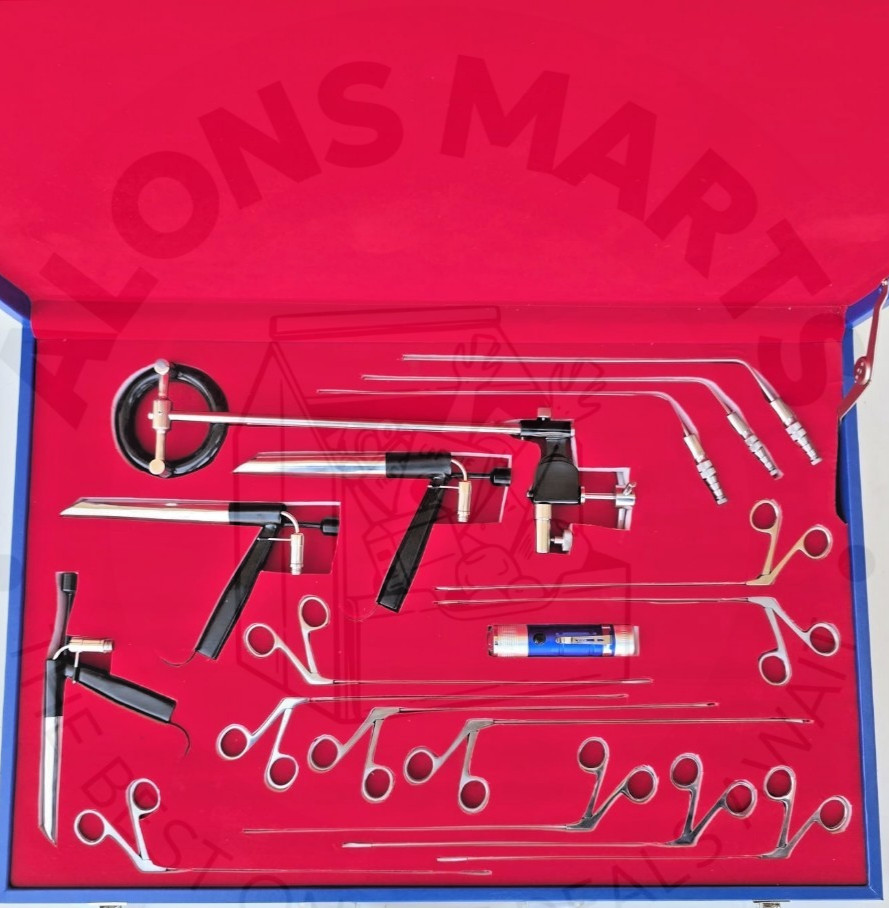 Rigid Direct Laryngoscope 17-Piece Complete Set with Box – Surgical Instrument