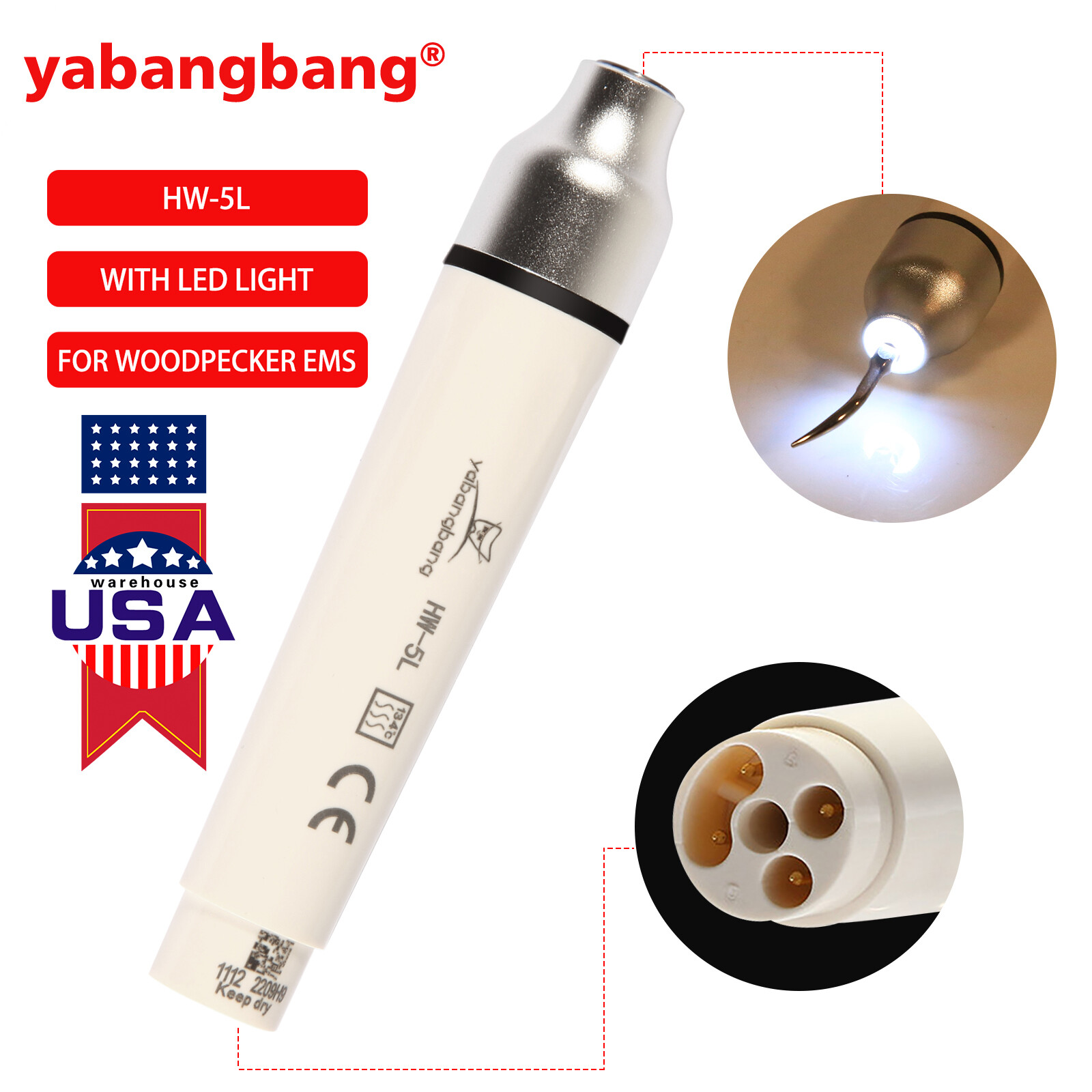 Dental Detachable LED Ultrasonic Scaler Handpiece HW-5L fit for WOODPECKER/EMS A