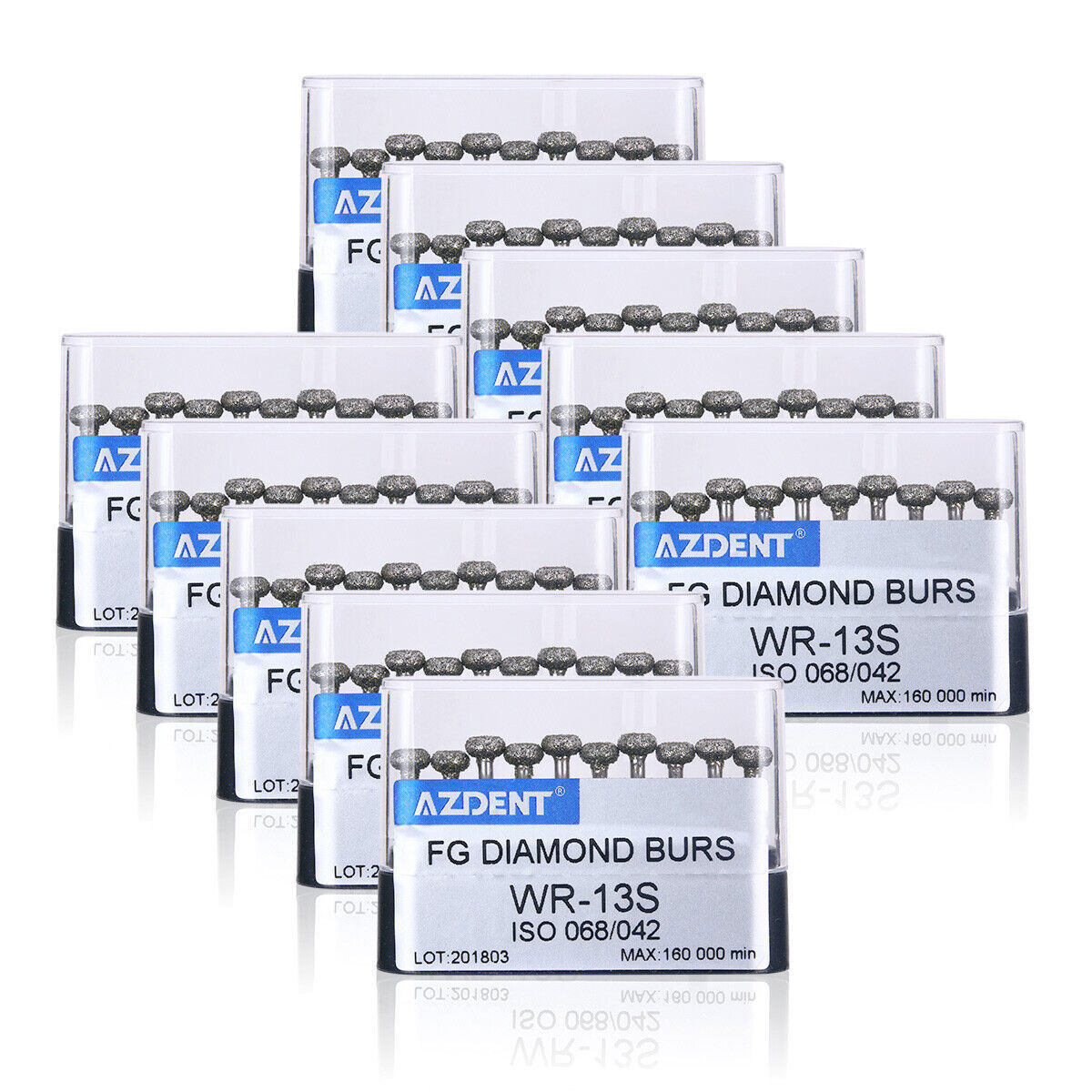 50pcs AZDENT Dental Super Coarse Diamond FG Burs For High Speed Handpiece 20type