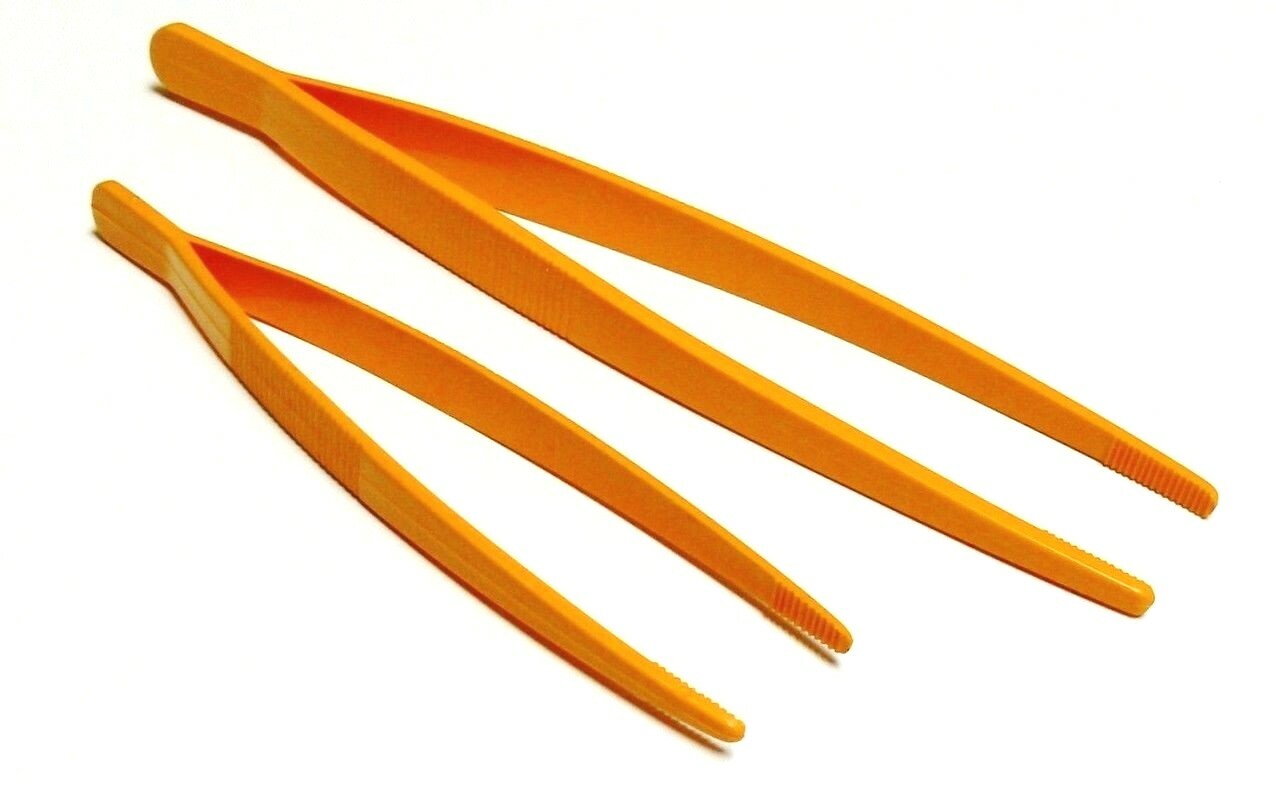 Plastic Tweezers Set of 2 Forceps General Purpose Tweezer Plastic 7″ & 10″ Long