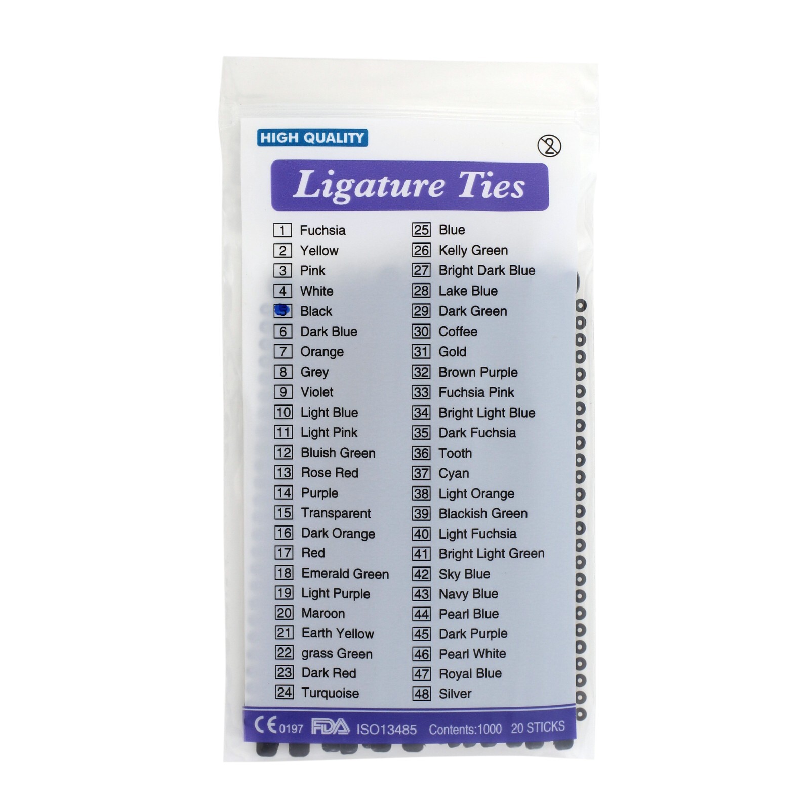 1000pcs Dental Ligature Ties Braces Rubber Bands Orthodontic Elastic 11 Colors