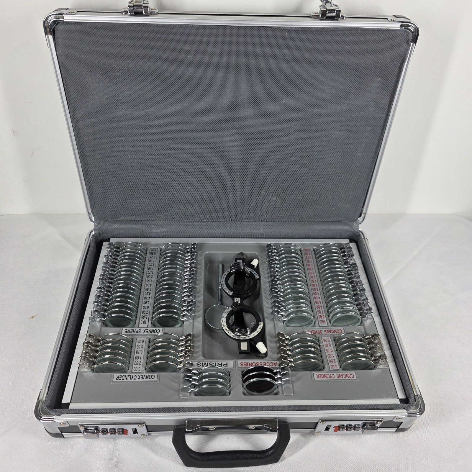 UCanSee 104pcs Optical Trial Lens Set Metal Rim Plastic Frame Aluminum Case