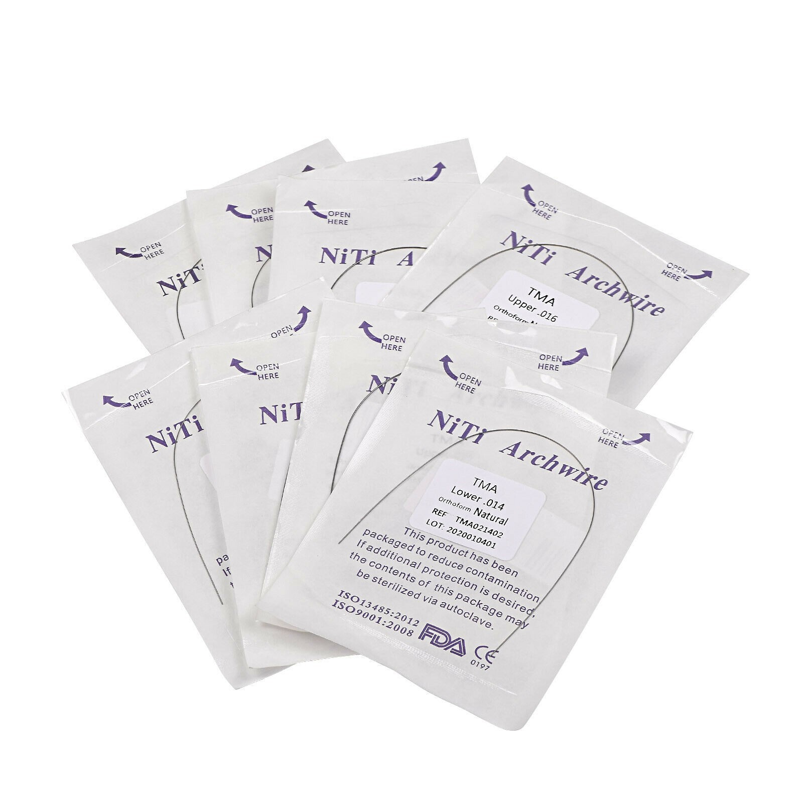 Dental Orthodonti Arch Wire Natural Ovoid Round Rectangular Ti-Mo-Alloy TMA Beta