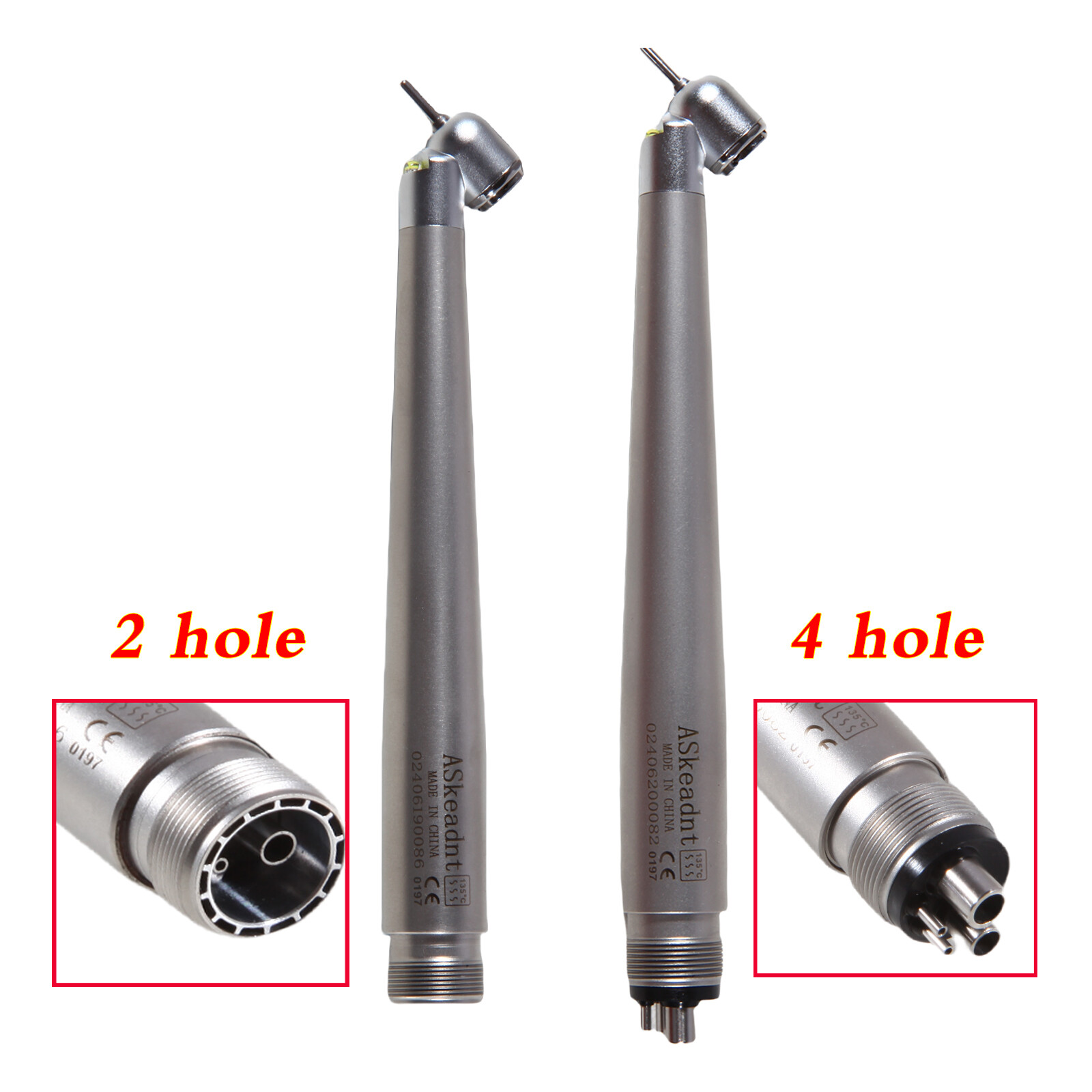 NSK Style Dental Surgical 45° Degree /LED High Speed Handpiece Turbine 2/4Holes