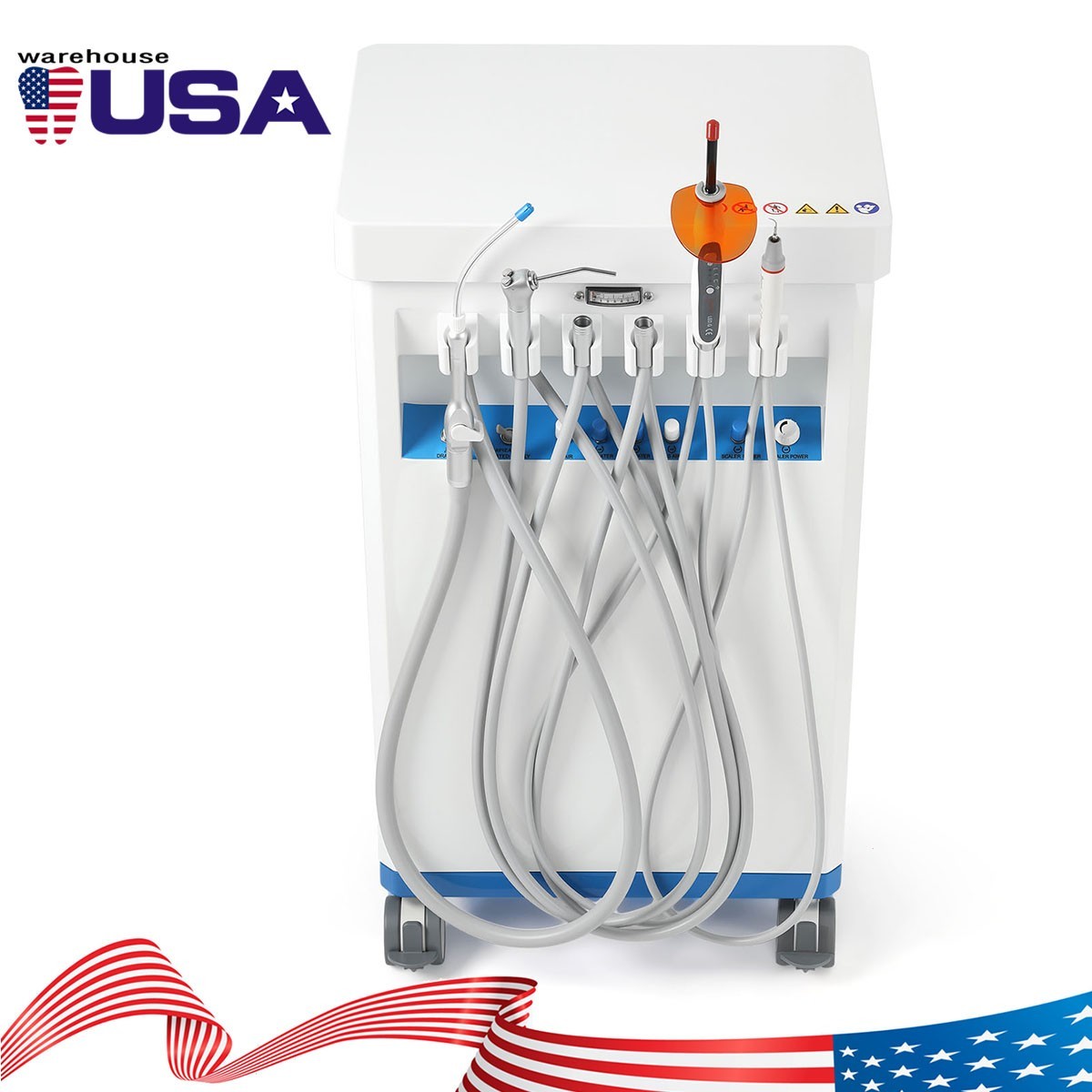 Dental Portable Delivery Unit Syringe Suction Air Compressor 4H /Suction System