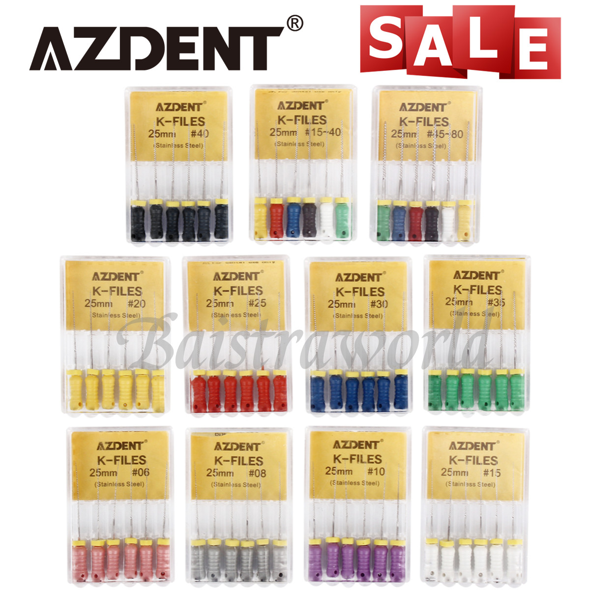 Dental Endodontic K-Files Root Canal Hand Use Stainless Steel 25mm/21mm 6pcs/box