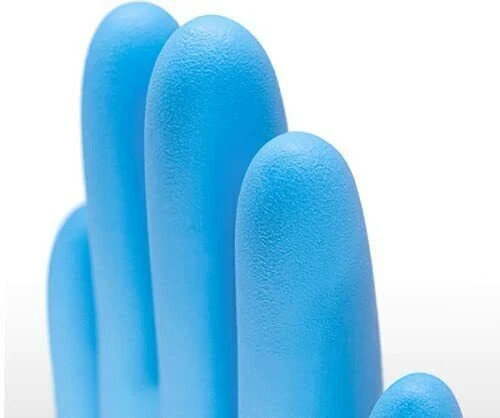 Blue Nitrile Medical Gloves Powder Free & Latex Free Disposable | 3 mil