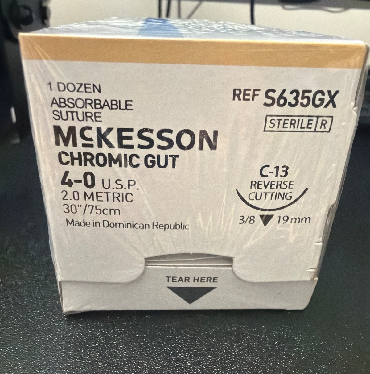 SEALED NEW BOX -4/0-30″ -chromic gut-ABSORBABLE Sutures Dental-Veterinary-2030