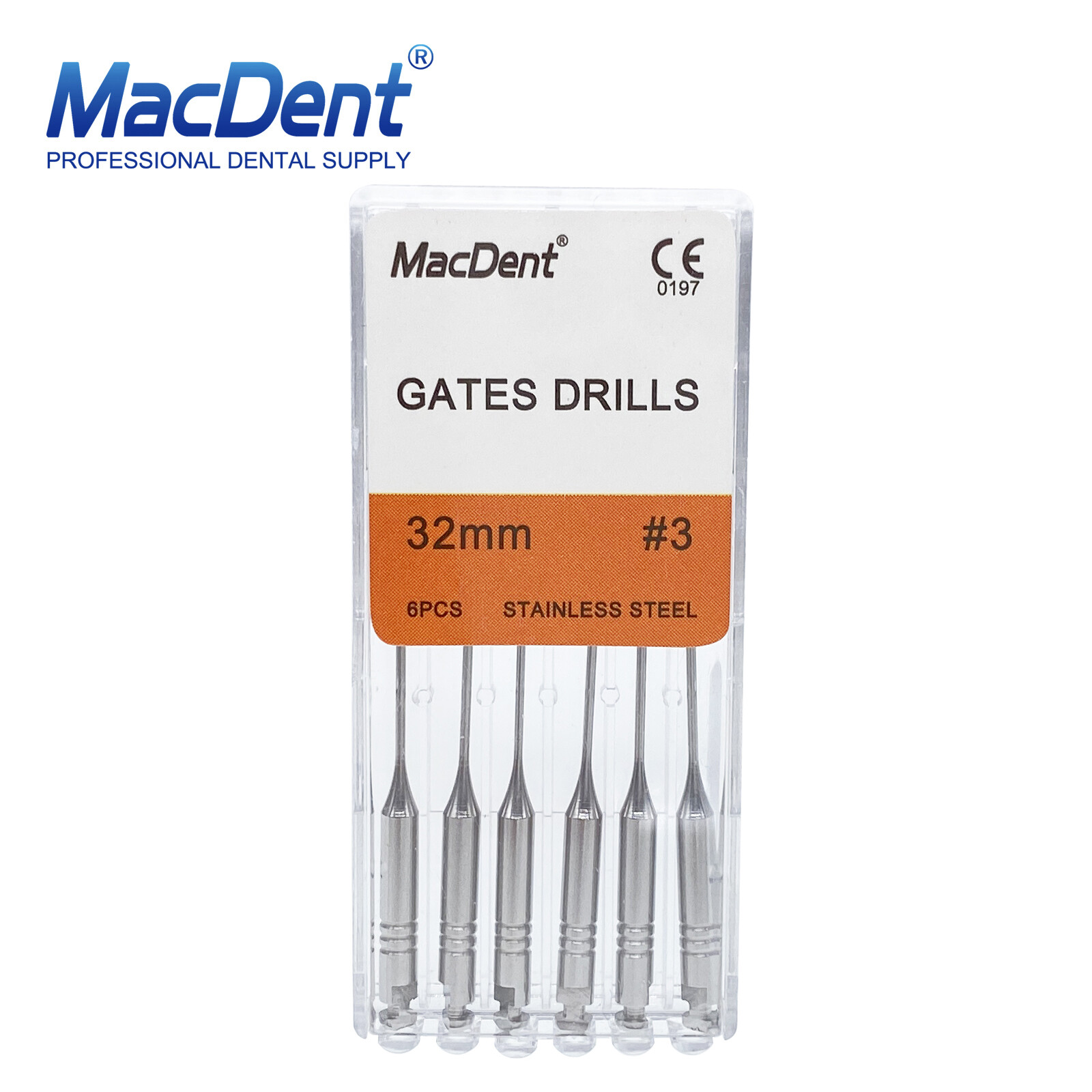 MacDent Dental Endodontic Peeso Reamers/Gates Drill Stainless Steel Engine Use