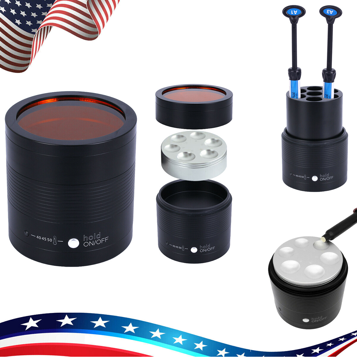 Dental Composite Resin Heater Material Soften Warmer Heating 40/45/50℃ 100-240V