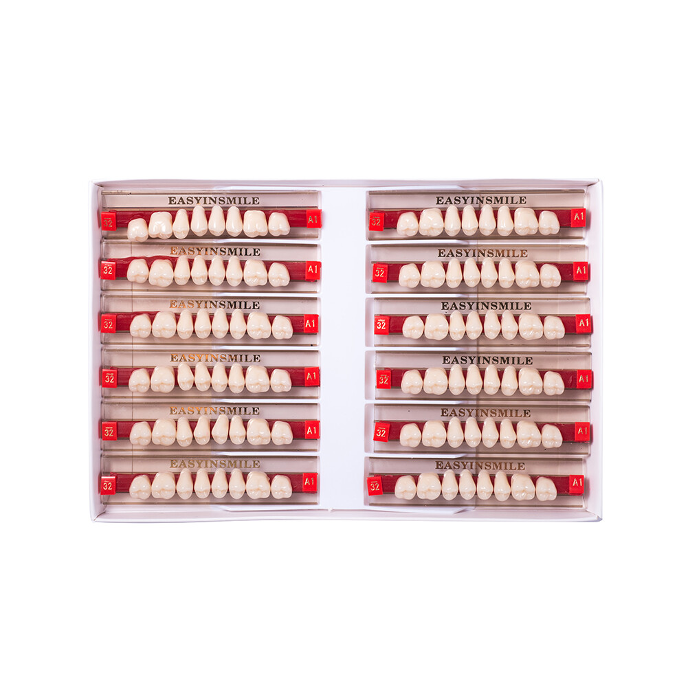 Dental False Teeth At Home Tooth Replacement Acrylic Resin Teeth Shade A1/A2/A3