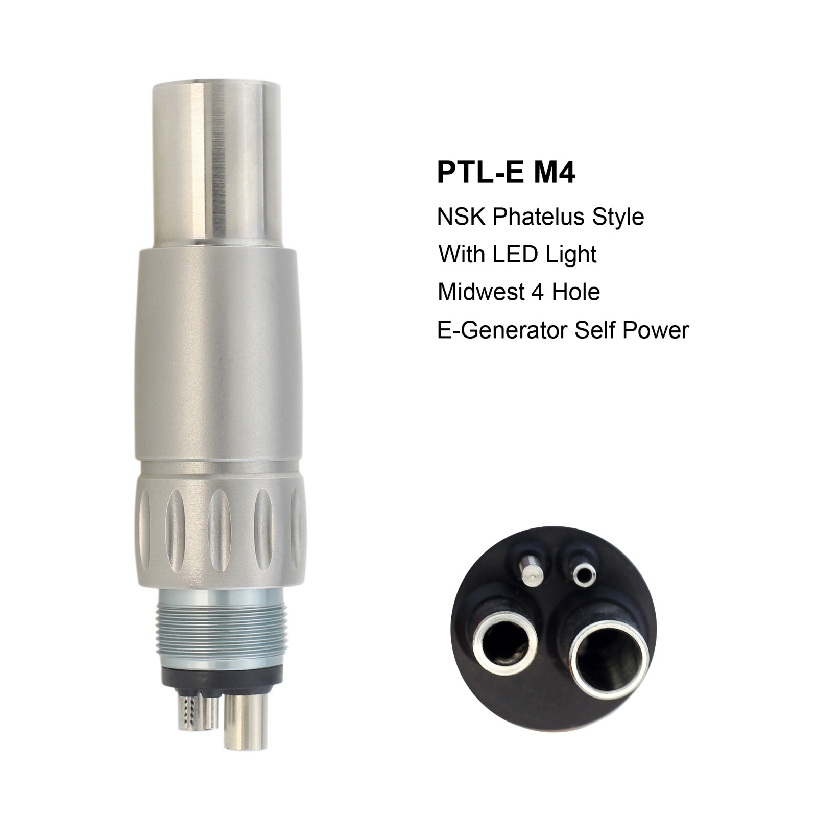 COXO Dental Handpiece Self Power 4 Hole 6 Pin LED Coupler NSK Phatelus Style