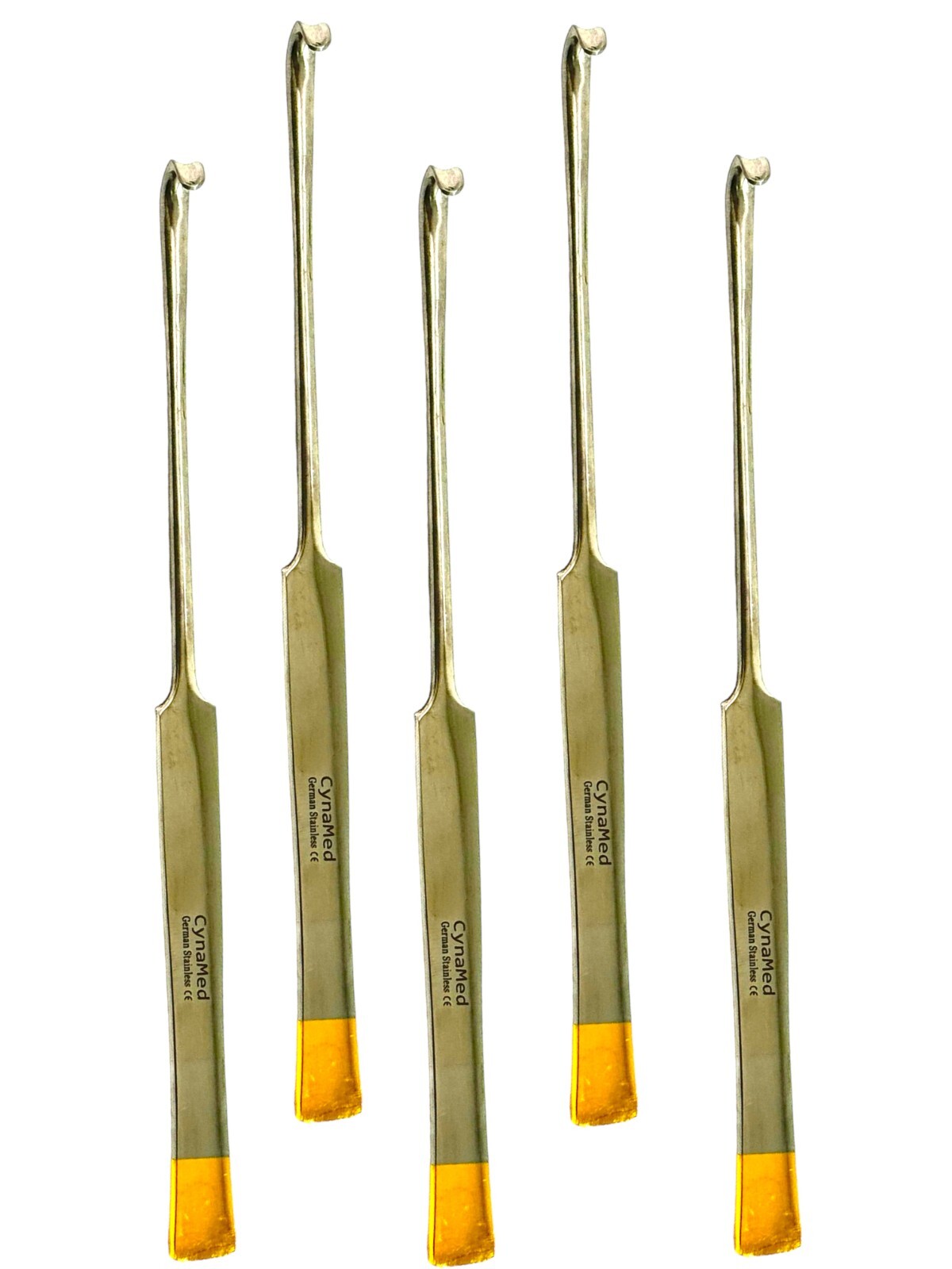 Dog and Cat Spay Hook, Snook Hook W/ Flat Handle, Smooth, Veterinary (5 Pack)