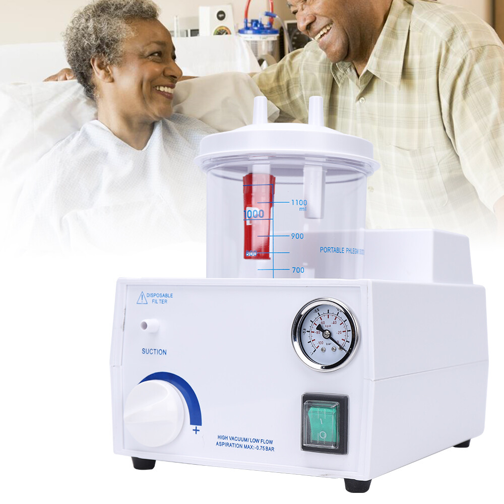 Medical Vacuum Phlegm Portable Quiet Suction Unit Emergency Aspirator Machine!