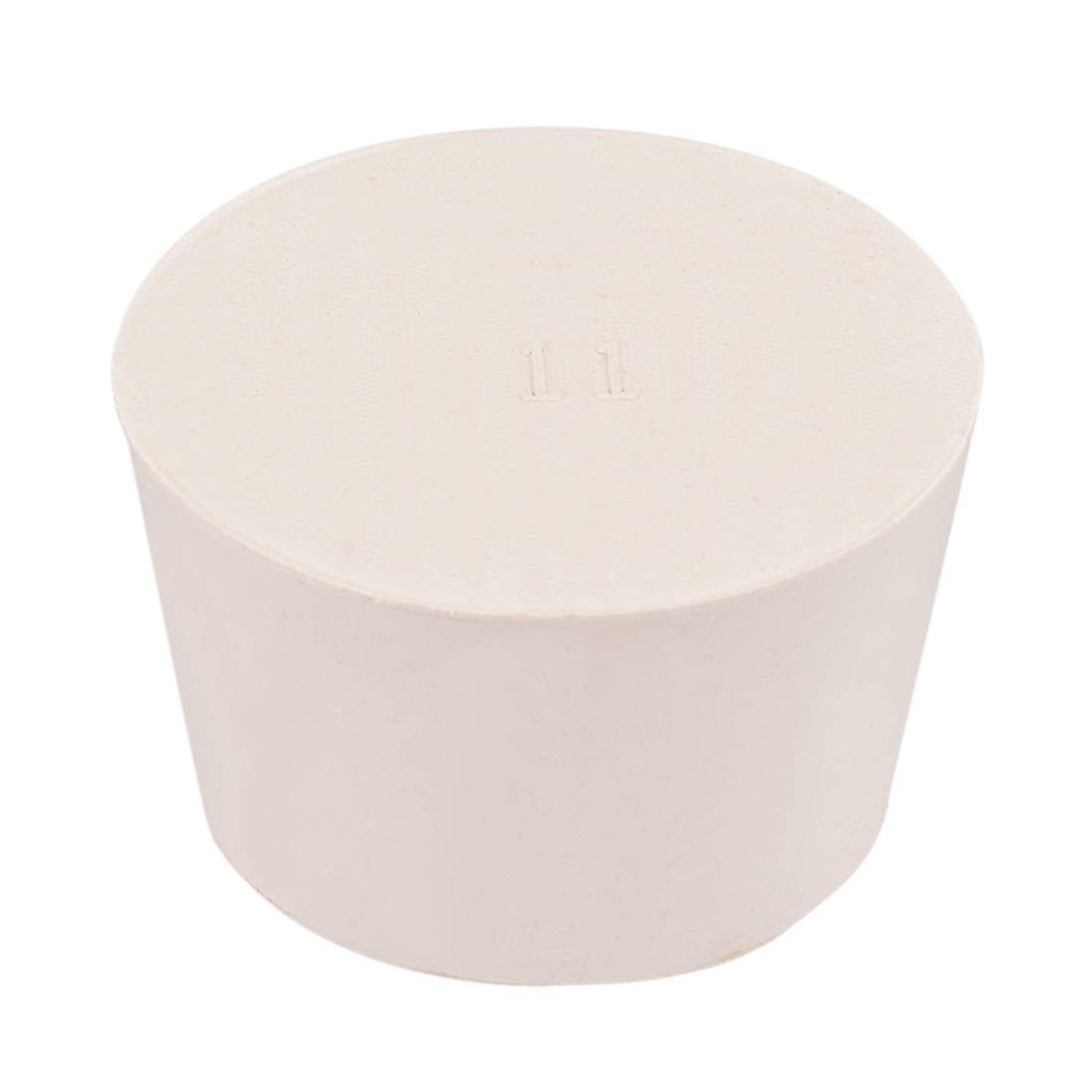 uxcell White Tapered Shaped Solid Rubber Stopper for Lab Tube Stopper Size 11