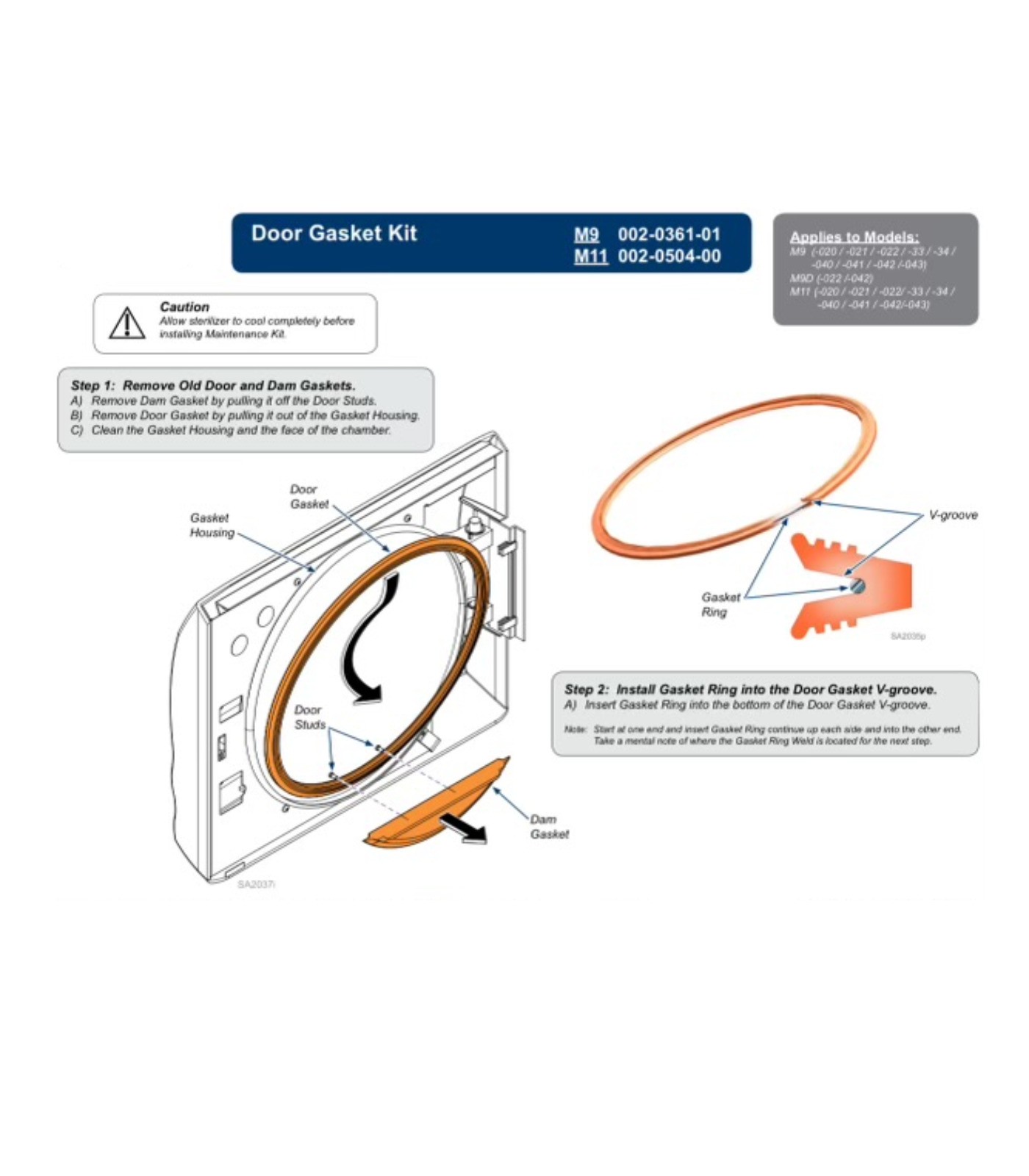 Midmark M9 Dam Gasket Kit – 002-0361-01