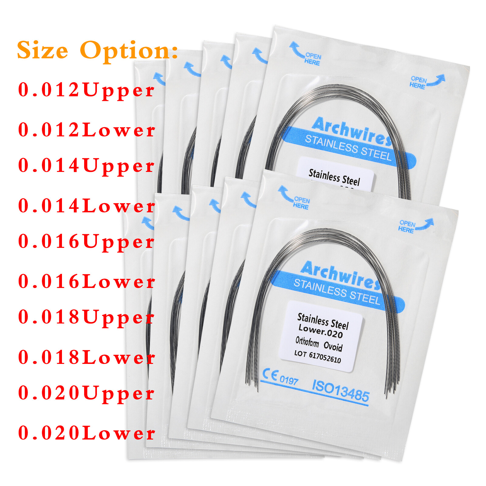 Dental Orthodontic Stainless Steel Arch Wire Round Nature Form 10pcs/pack 0.99!!