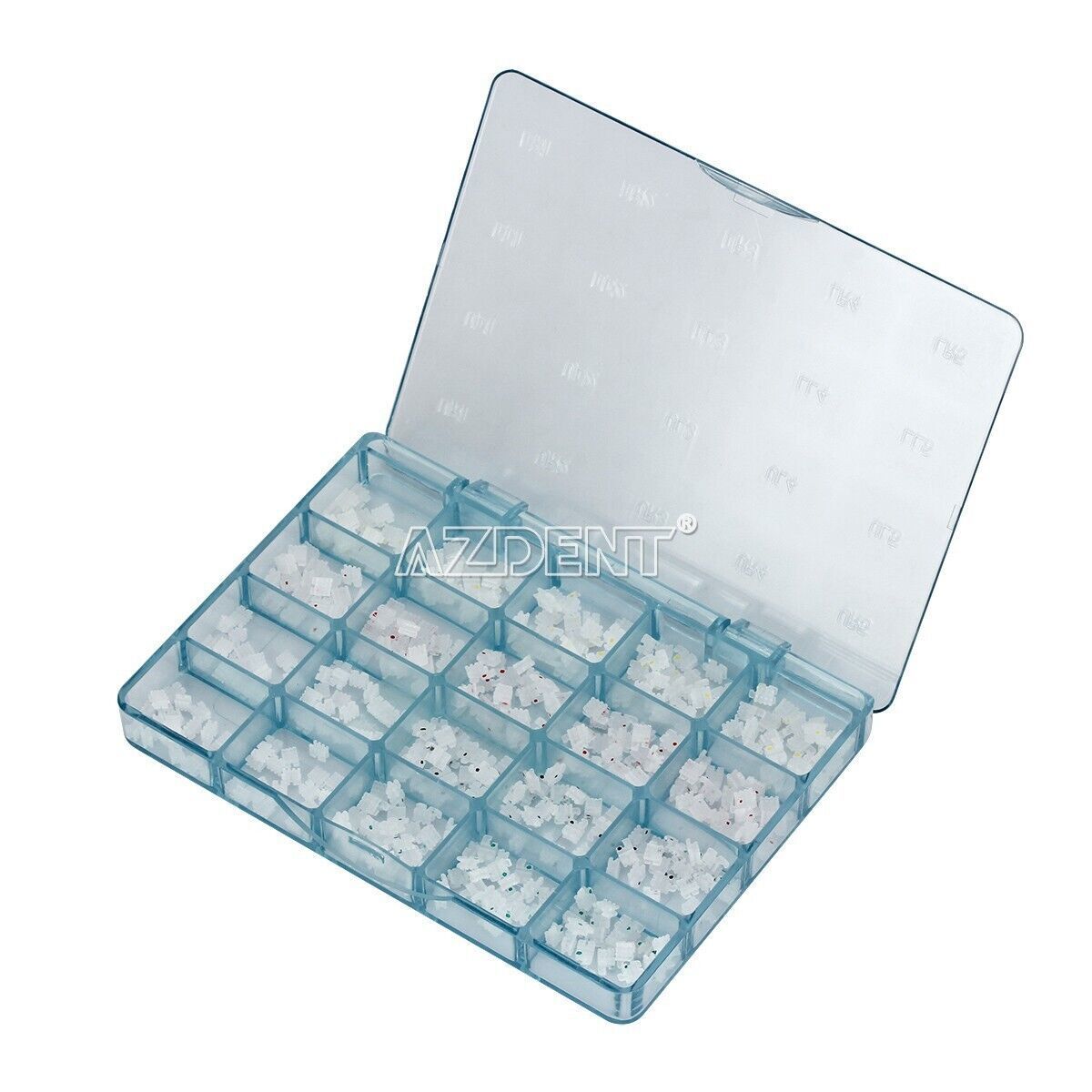 AZDENT Dental Orthodontic Ceramic Clear Bracket Brace MBT Roth 022 Hook 345 Mesh