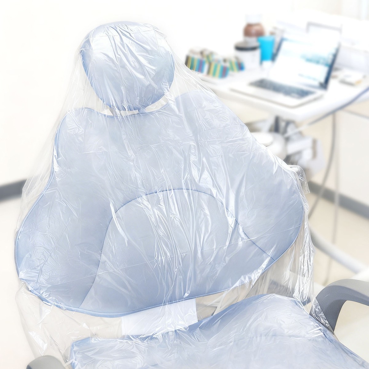 Dental Disposable Full Chair Sleeves Protective Cover Clear Plastic 29″x80″125Pc