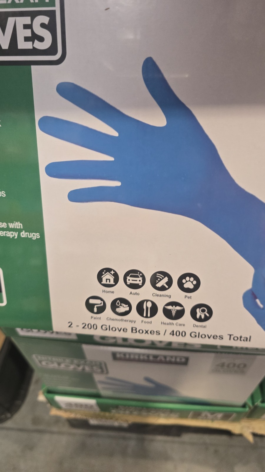 Kirkland Signature. Nitrile Exam Gloves, Medium. 400 Count