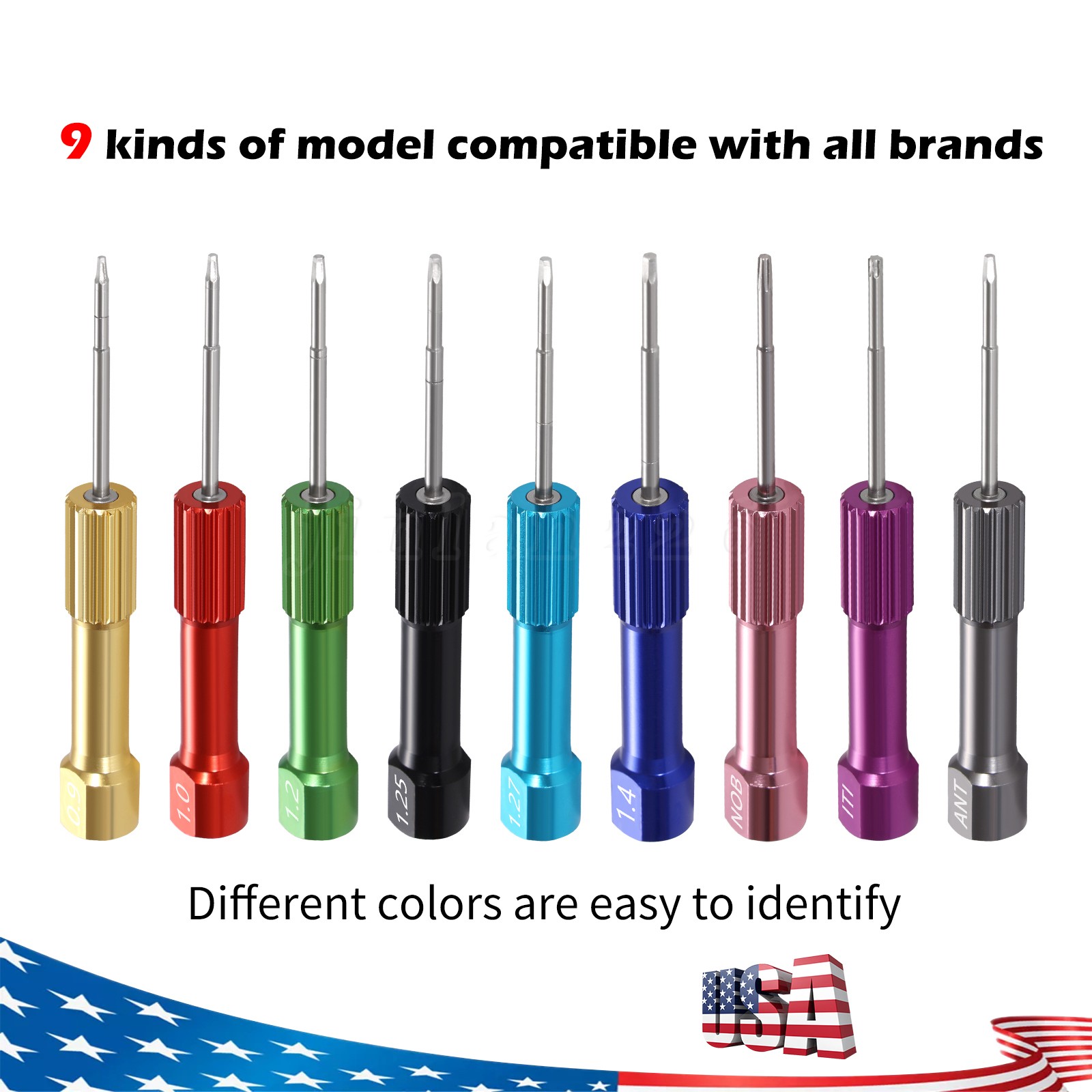 Dental Implant Screw Driver Kit Lab Abutment Implant Tools Drivers with Holder