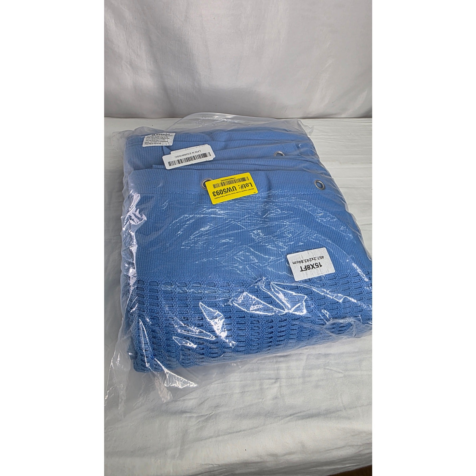 Blue Hospital Curtain Room Divider Flame Retardant Grommet 1 Panel 15x8FT Blue