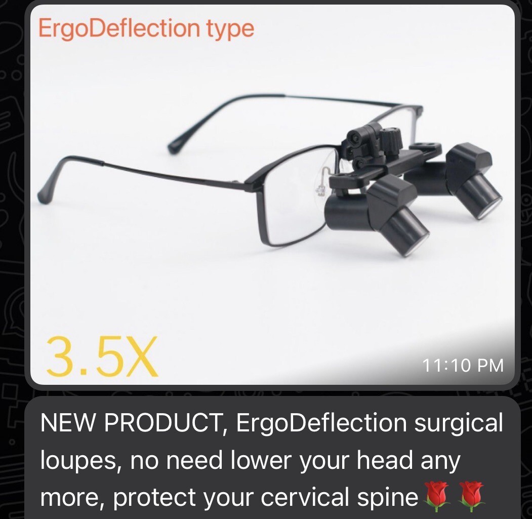 General Ergo Type Surgical Loupes – Magnifying 3.5x or 4.5x Both Sizes Available
