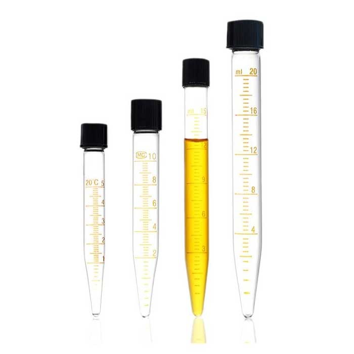 Borosilicate Chemistry Test Tubes with Caps, 5ml-50ml, 10 Pcs, Lab Supply