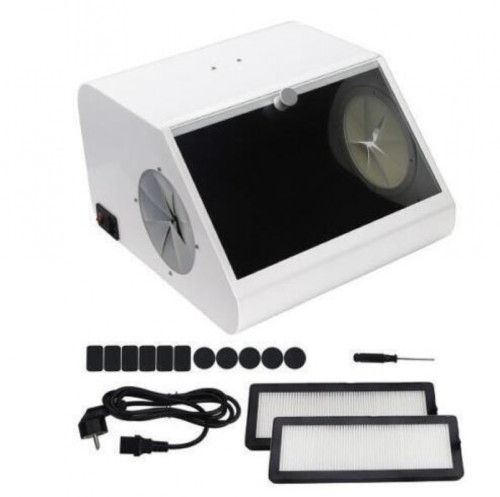 Dental Sandblasting Dust-proof Case Grinding Polishing Box Lapping Protector LED