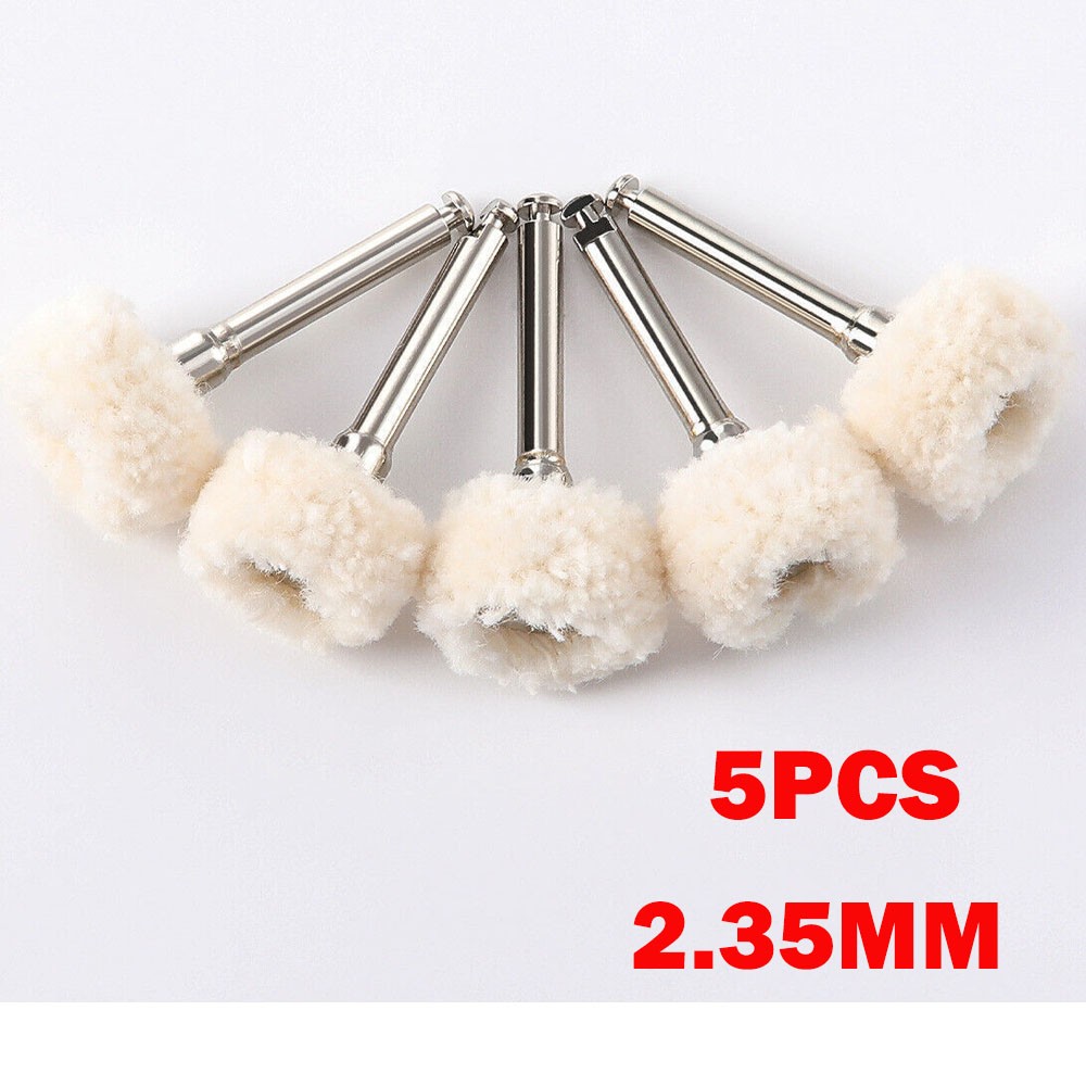 5Pc Cotton Dental Polishing Brush Wheel RA2.35mm Contra Angle RA Latch Type NEW