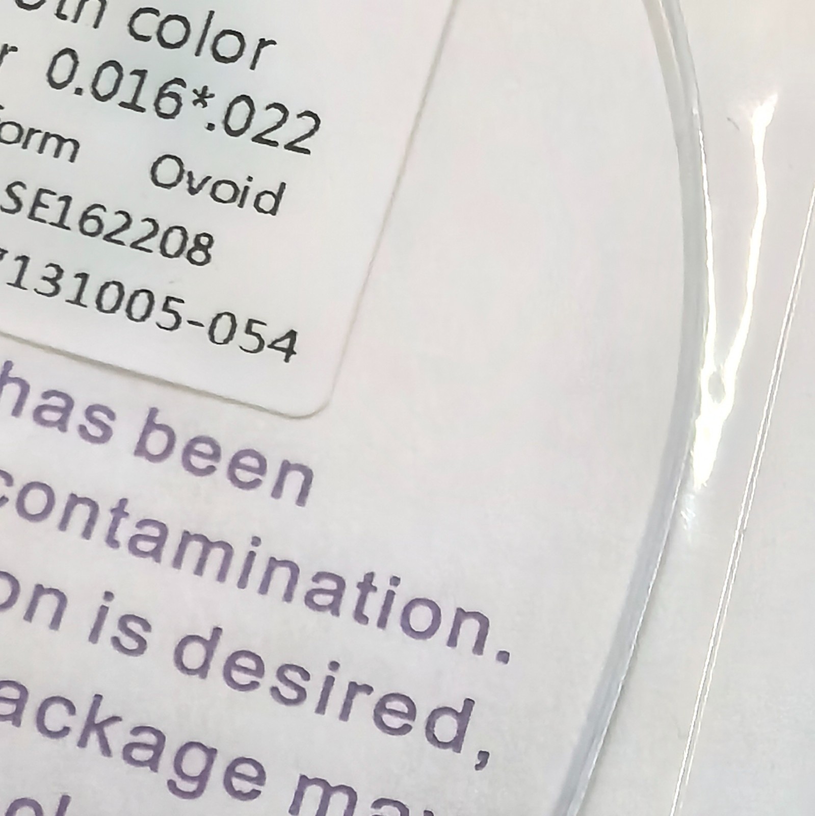 50Pk Dental OrthodonticWhite Color Coated Niti Rectangular/Round Arch Wire Ovoid