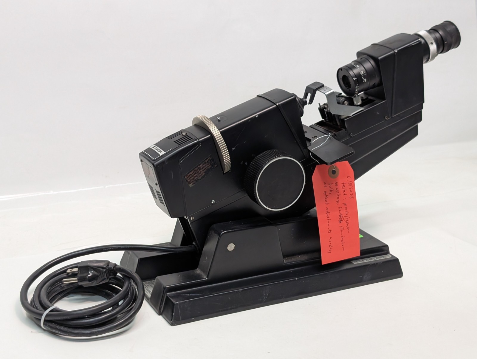 Topcon Corporation LM-6E Lensmeter, Made in Japan, 120V, 15VA, 50/60Hz *As-Is*