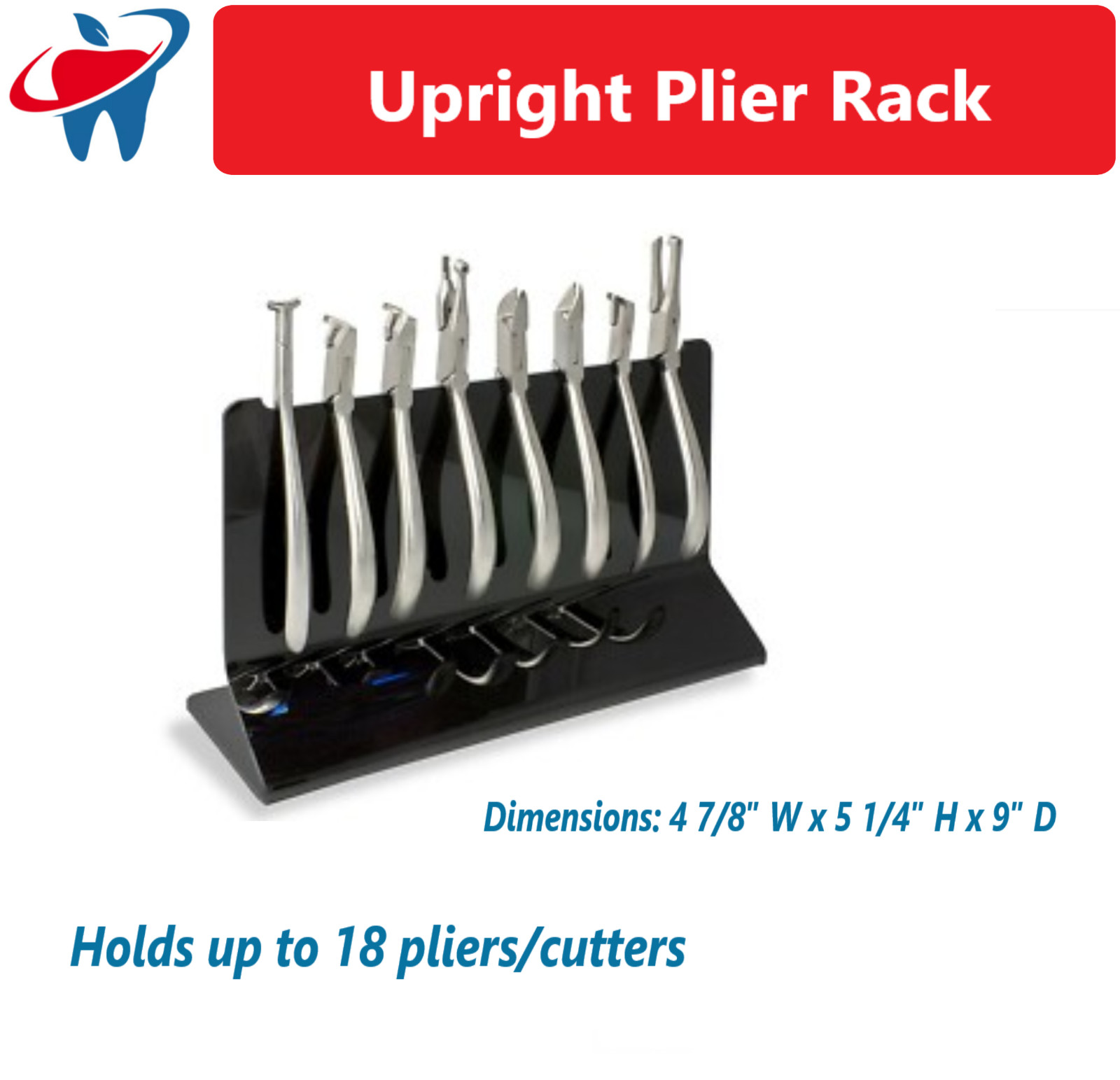Dental Orthodontic Upright Straight Plier Rack Organizer for Ortho Organization