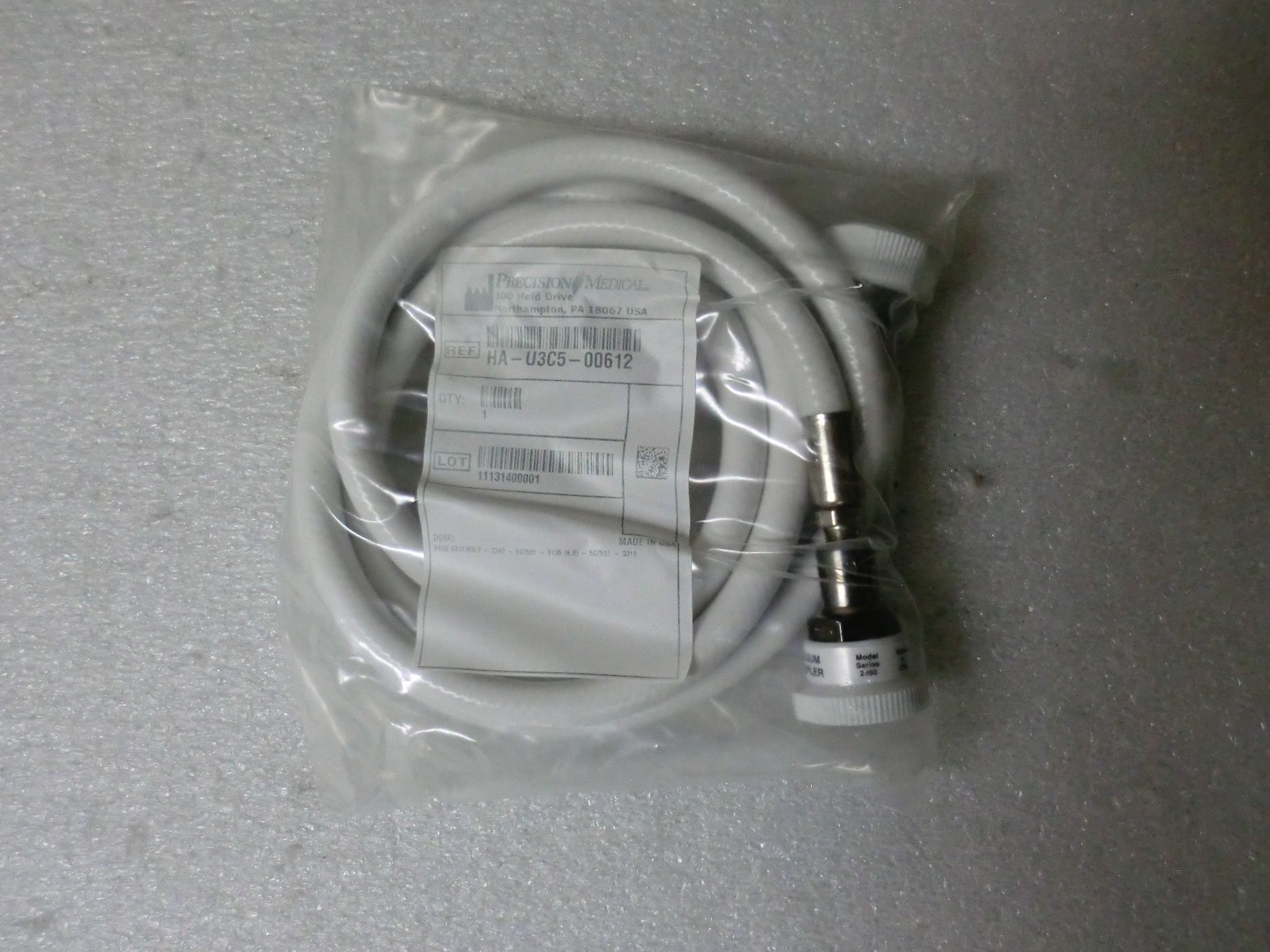 Precision Medical 6″ Vacuum Hose Assembly 2367 507501 9135 0319 Series 2360