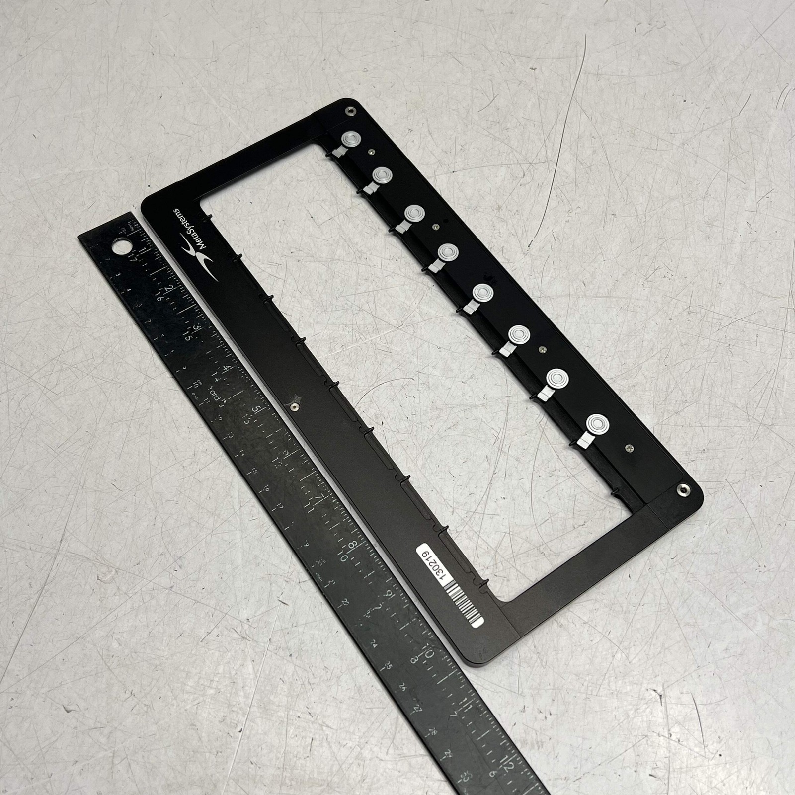 META SYSTEMS Modular Stage Adapter Plates for Microscopes 10.5″x5″ Black