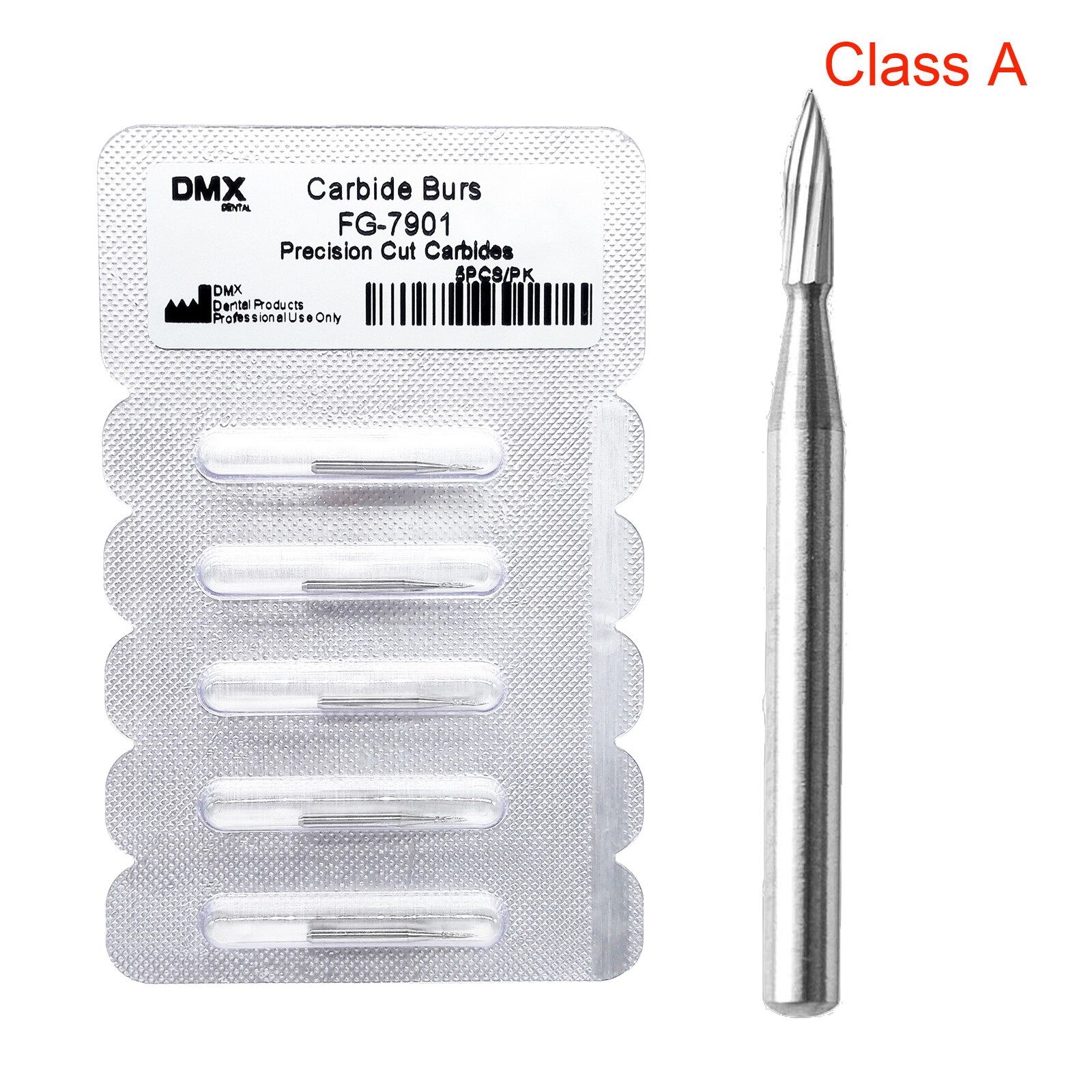 10Pc Dental Trimming & Finishing Drill Tungsten Carbide Flame Bur 7901 7902 7903