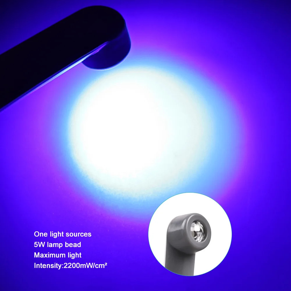 LED Wireless Curing Light Dental 1 Second Cure Lamp metal head 2500mW/c㎡ LV3 SA
