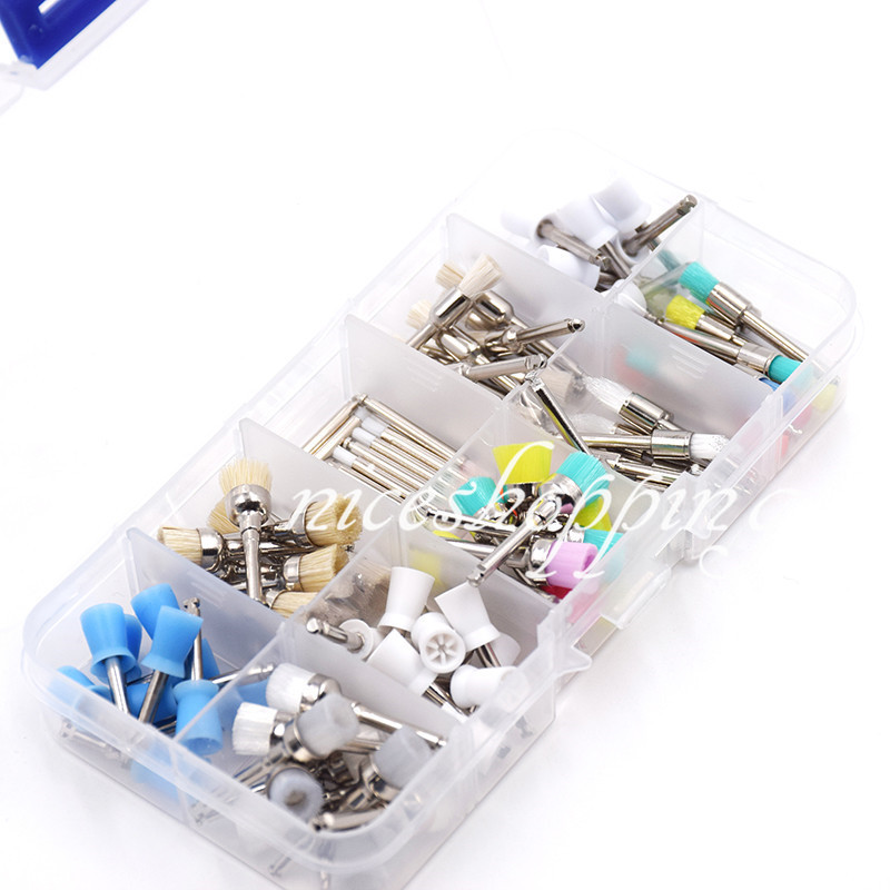 100 Pcs 10 Mixed Types Disposable Dental Prophy Brush Cup Polishing Polisher