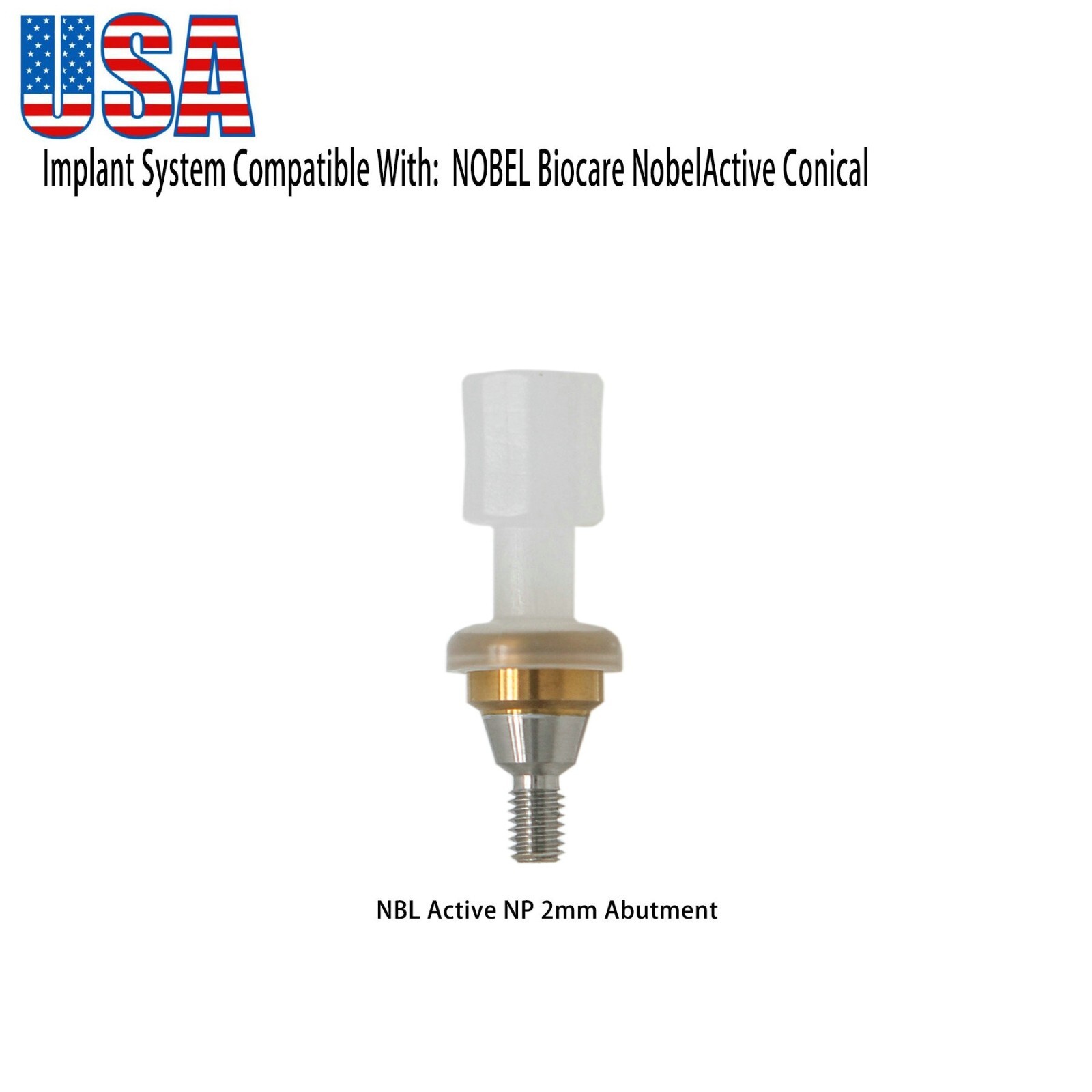 US Locator Abutments fits NOBEL Biocare Nobel Active Conical NP/RP GH=1.0-5.0mm